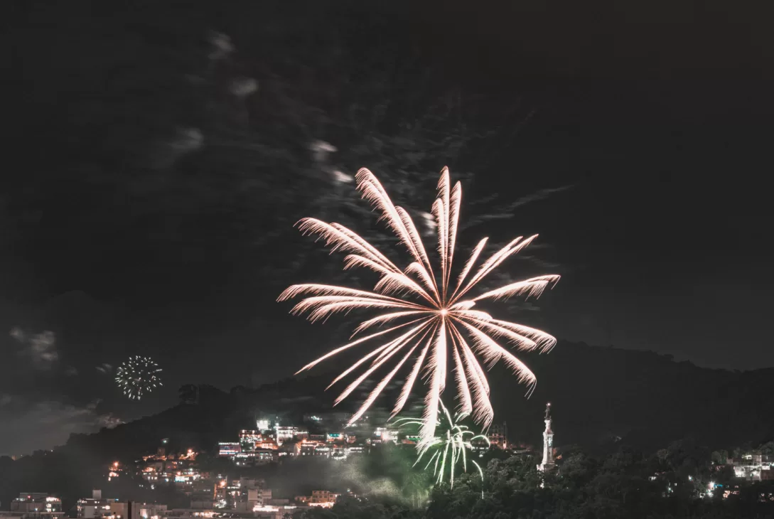 fireworks on new year