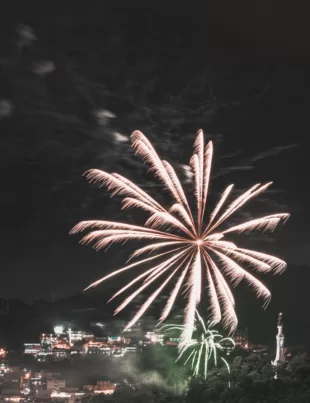 fireworks on new year