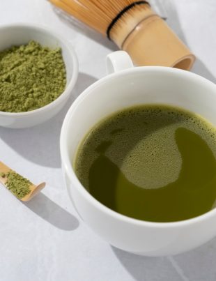 Japanese green tea powder to make matcha