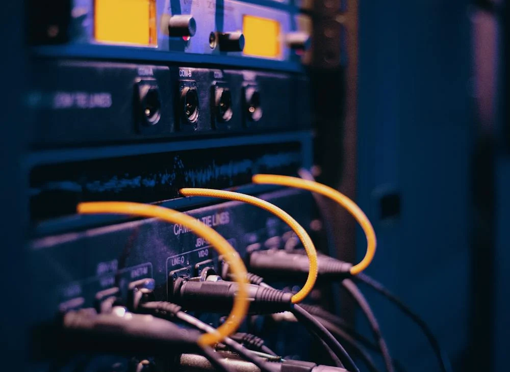 organized cable management system with server rack cables