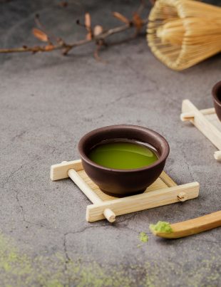 Matcha in two bowls