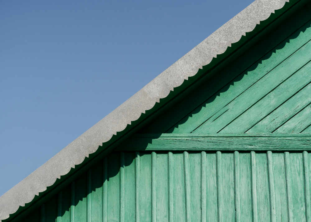 A house built with metal roofs