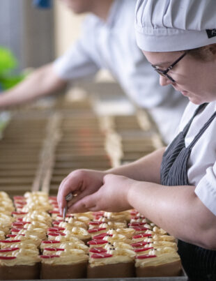 Professional chef decorates desserts during bakery and pastry culinary course in kl of a diploma patisserie programme