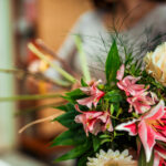 A stunning arrangement of roses and lilies for Mother's Day flower bouquet in Malaysia.