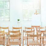 Rows of neatly arranged chairs at an event space in Subang Jaya.