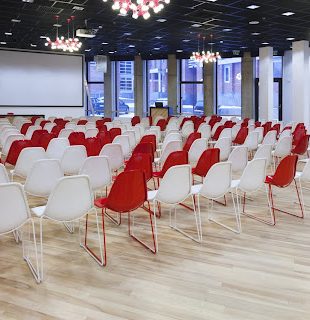 Modern layout featuring comfortable chairs in a spacious venue at the top event space in Subang.