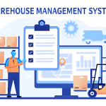 A worker checking the warehouse management system to enhance the workflow
