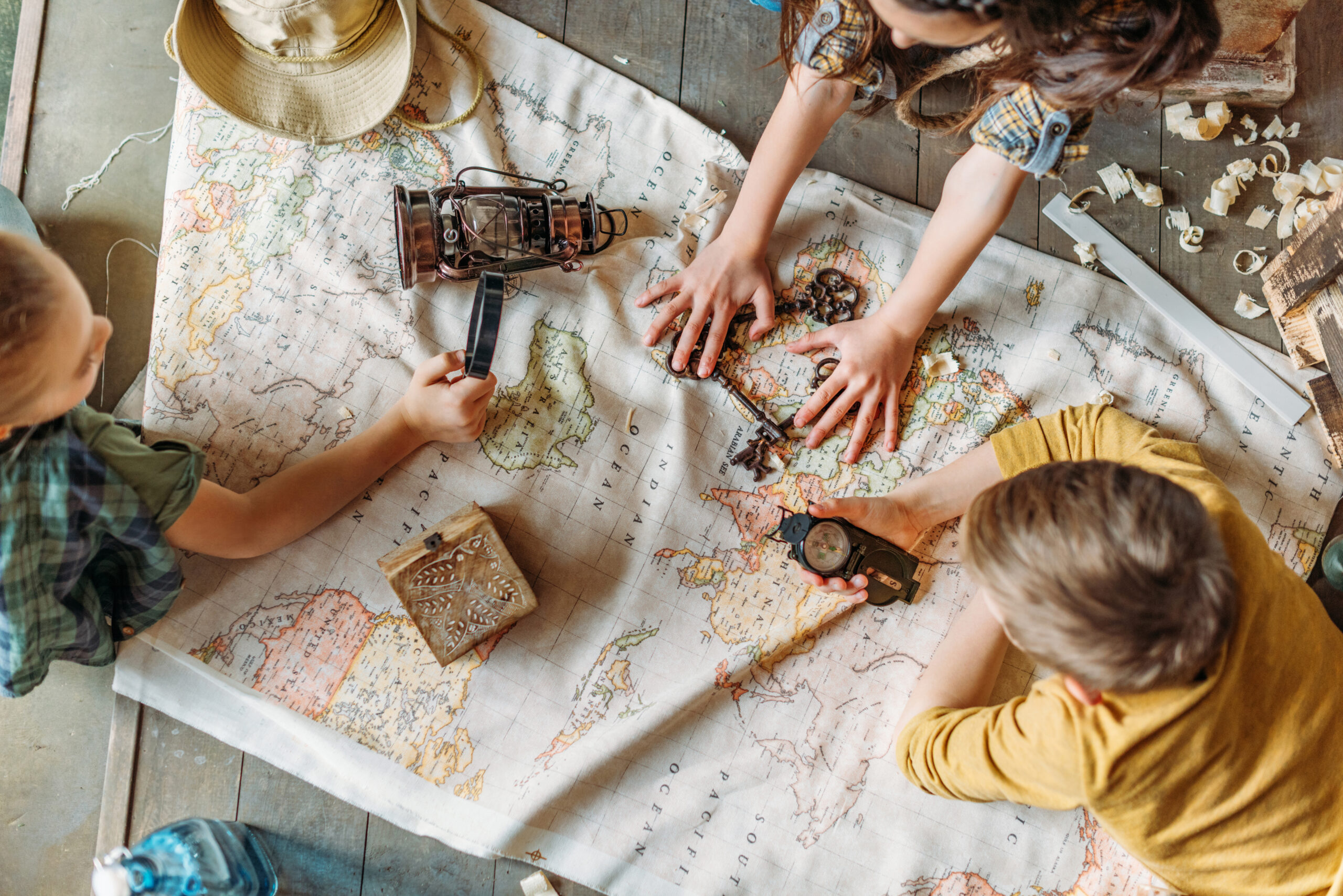 Children enjoying a family friendly escape room designed as an escape room for kids and families.