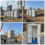 Portable Toilet Cabins at Construction Sites