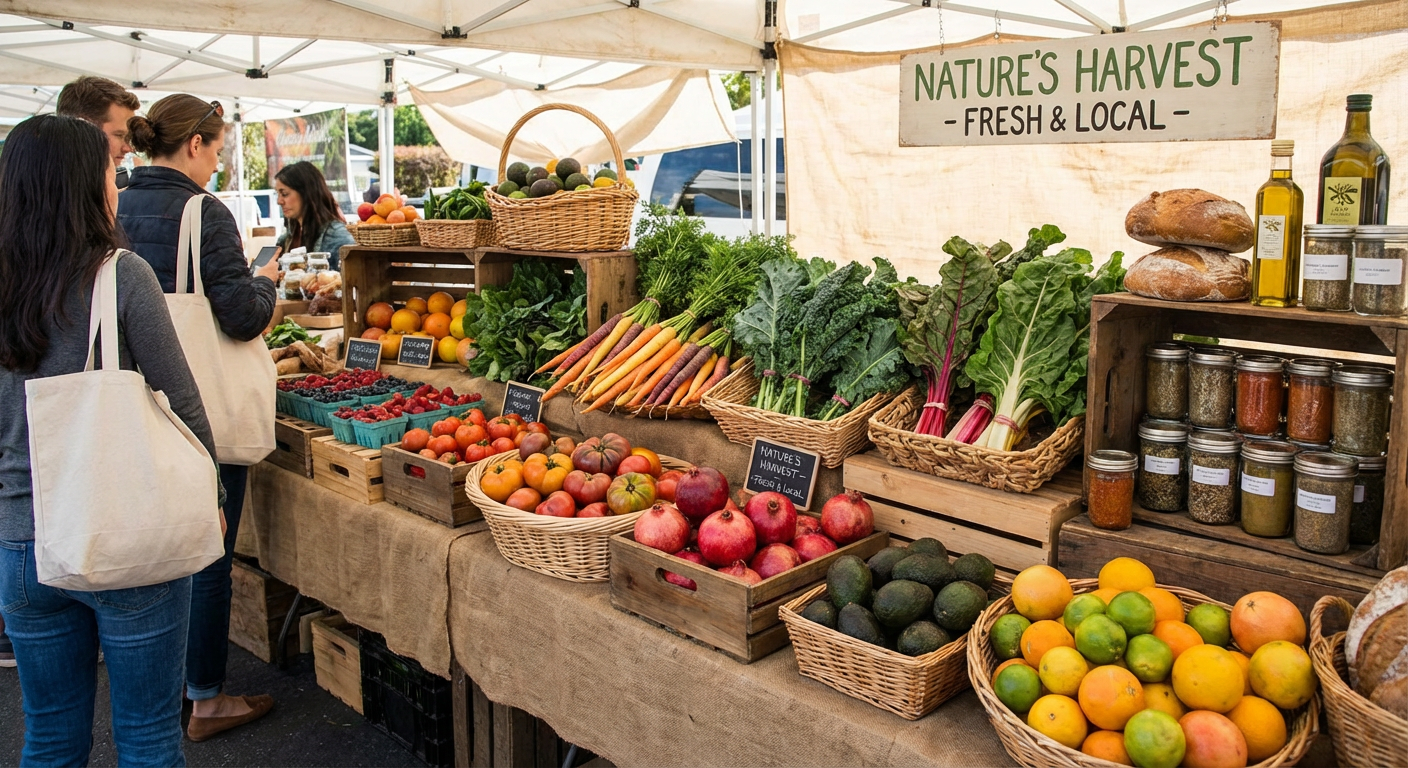 A vibrant display of fresh, healthy ingredients.