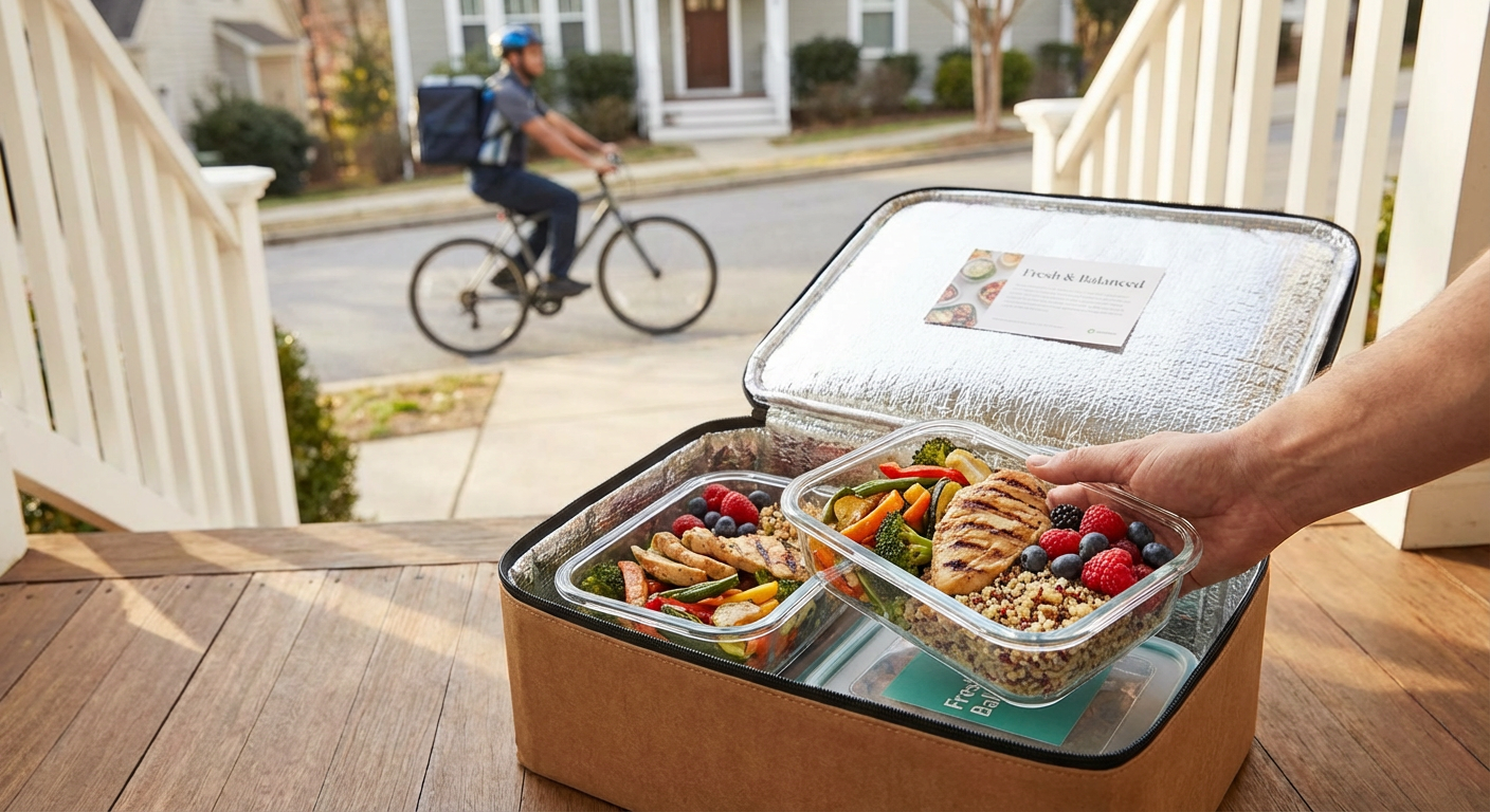 Freshly prepared, balanced meals delivered for convenience.