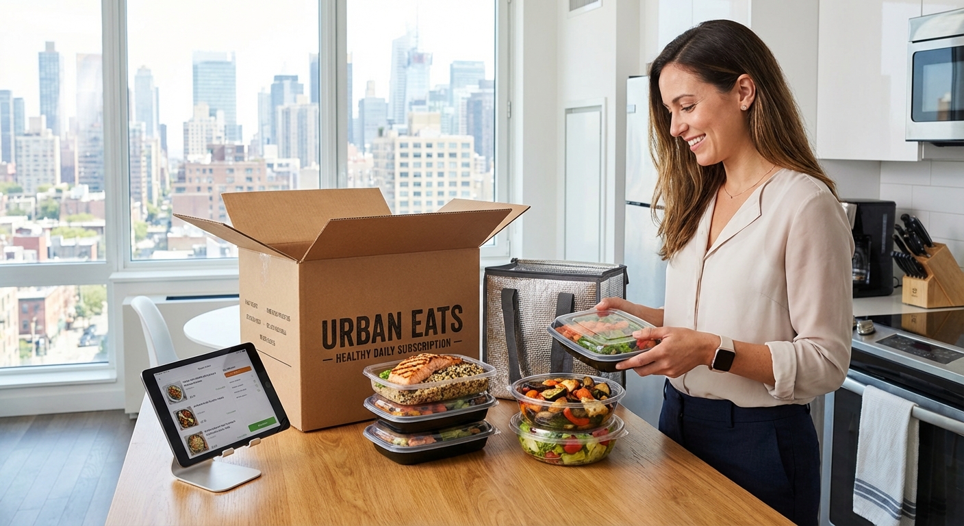 Convenient and healthy pre-packaged subscription meals designed for busy urbanites.