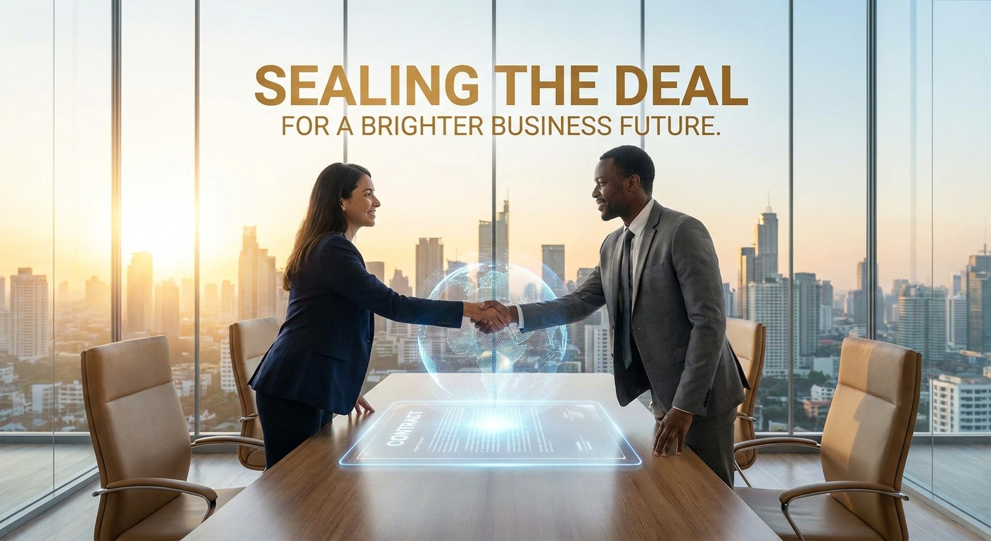 Sealing the deal for a brighter business future.